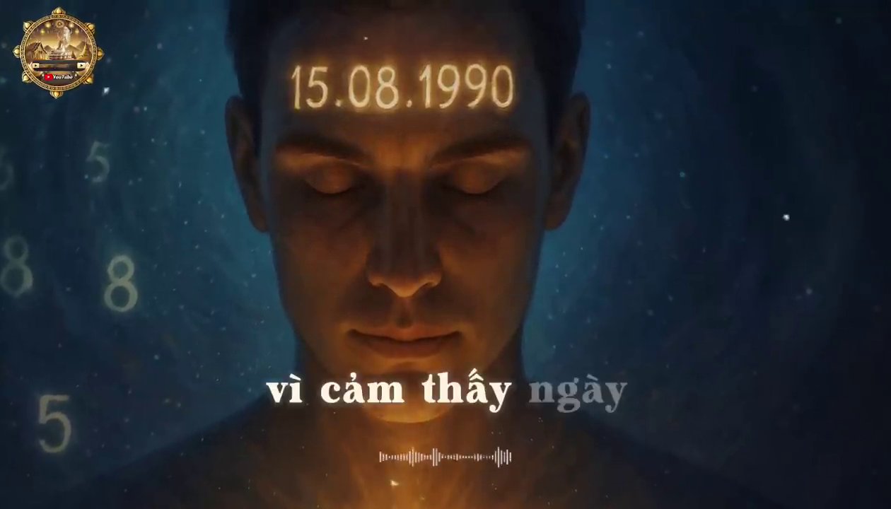 Hình ảnh một bậc trưởng lão đang chăm chú ghi chép, với ngày sinh 25.04.1950 và dòng chữ "chủ đạo" xuất hiện, nhấn mạnh tầm quan trọng của việc tìm ra con số chủ đạo của đời mình.