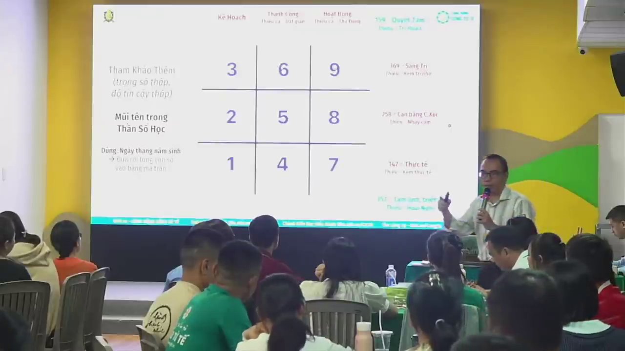 Hình ảnh khán giả trong hội trường đang chăm chú lắng nghe và ghi chép, một số người thể hiện vẻ suy tư trước những nội dung được chia sẻ.