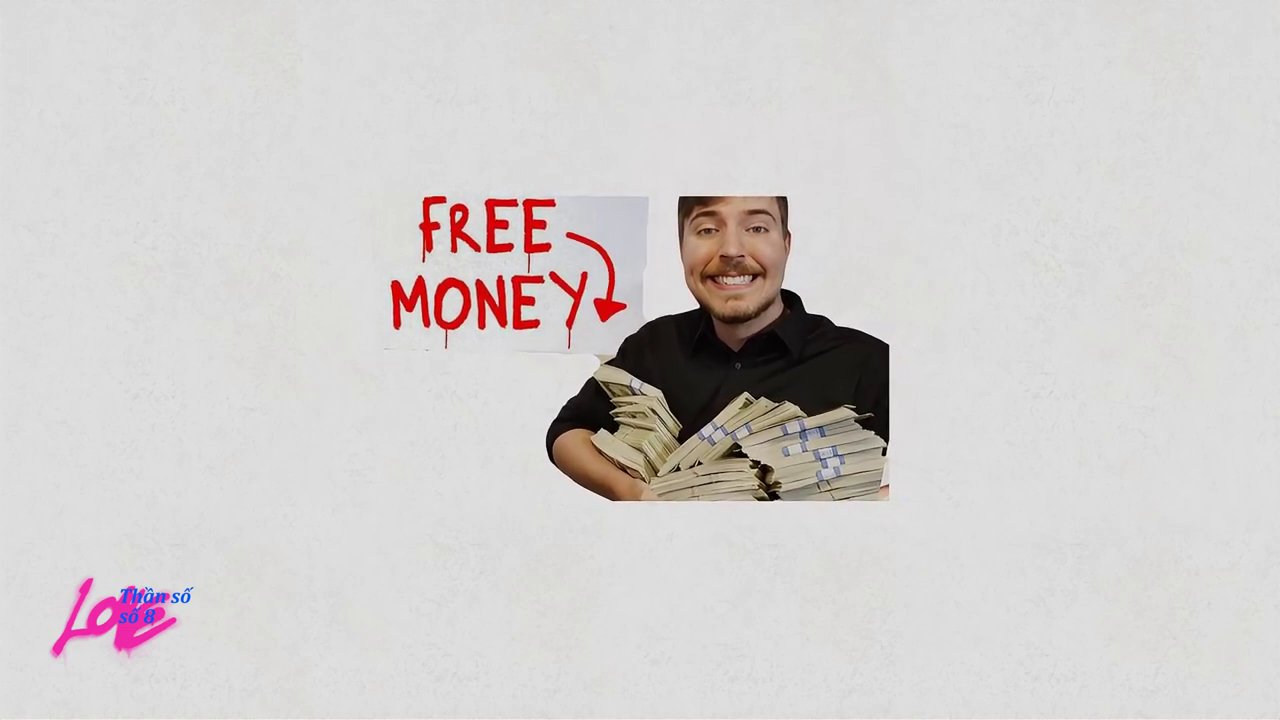 Hình ảnh con lợn đất trên chồng tiền với mũi tên hướng lên, nhấn mạnh chủ đề tiền bạc, quyền lực, quyền kiểm soát - trọng tâm của số 8.