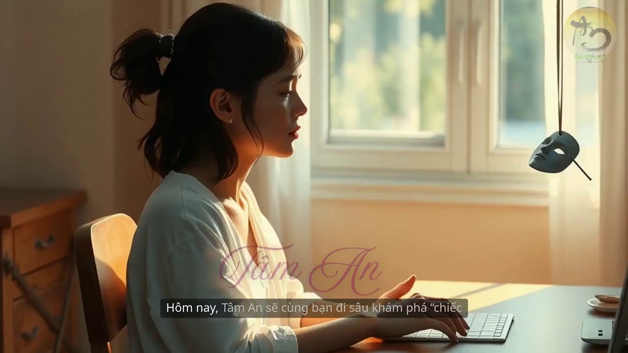 Một người đang suy tư, phản chiếu hình ảnh mờ ảo của chính mình trong gương.