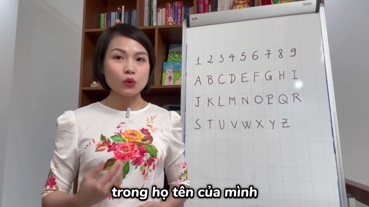 Bảng quy đổi các nguyên âm thành số trong thần số học.